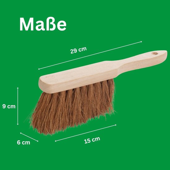 3x Balai à main COCONUT BRIS Balai de voiture Poils doux Balai en noix de coco Balai à main industriel Autogarde Brosse à main en bois Balai à main Balai à main grossier Balai de camping Balai à main de voiture Extérieur