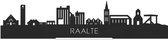 Skyline Raalte en bois Zwart - 60 cm - Décoration d'intérieur - Décoration à poser et à suspendre - Plus de villes disponibles - Cadeau pour lui - Cadeau pour elle - Anniversaire - Pendaison de crémaillère - Intérieur - WoodWideCities