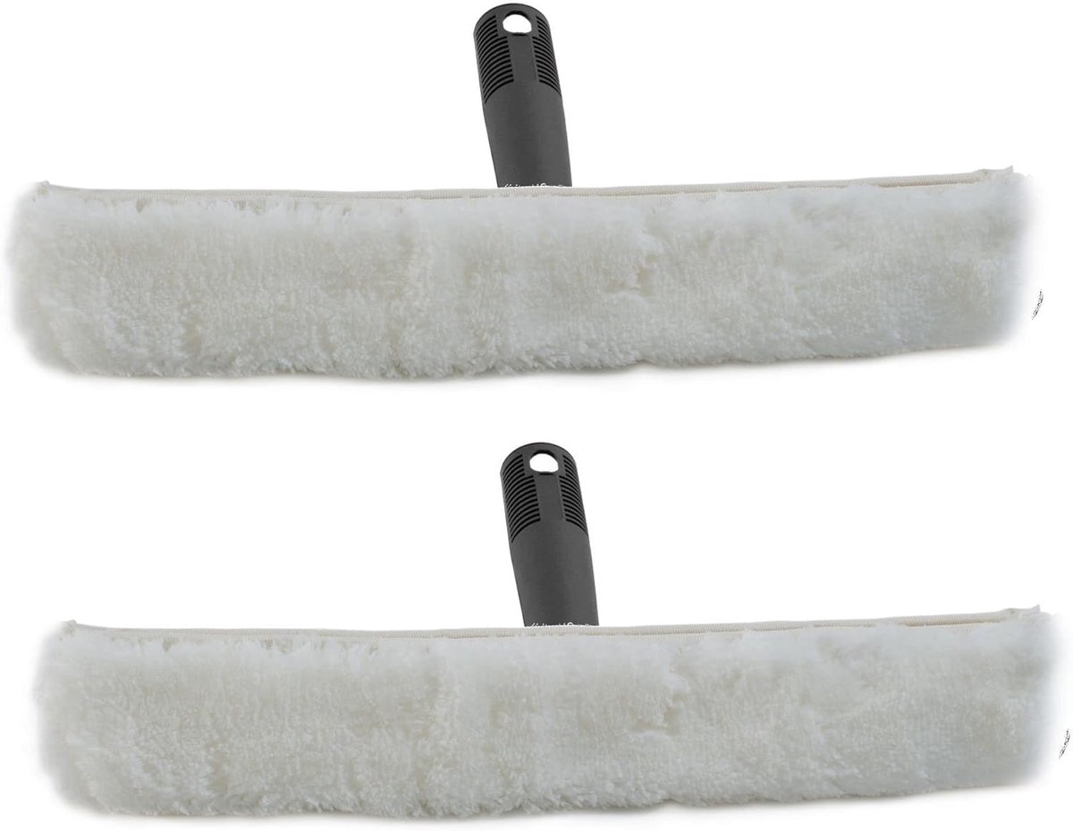 Novaliv 2X raamwisser 45 cm ruitenwisser van vliesschuim voor het reinigen van ramen, raamwisser, raamreiniger, raamreiniger, raamreiniging, raamreiniger