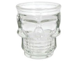 Doodshoofd shotglas - glas - 50ml - shot glazen / borrel glaasje - shotjes