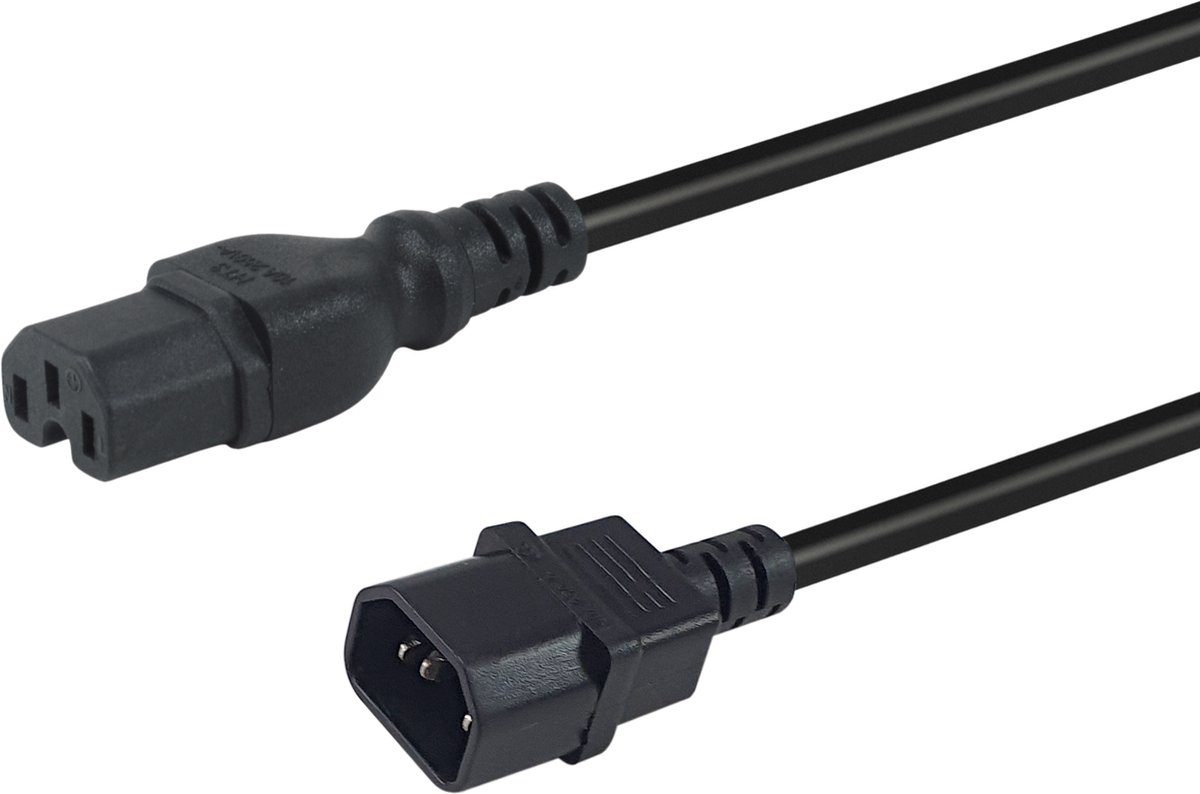 Equip 112171 electriciteitssnoer Zwart 3 m C14 stekker C15 stekker