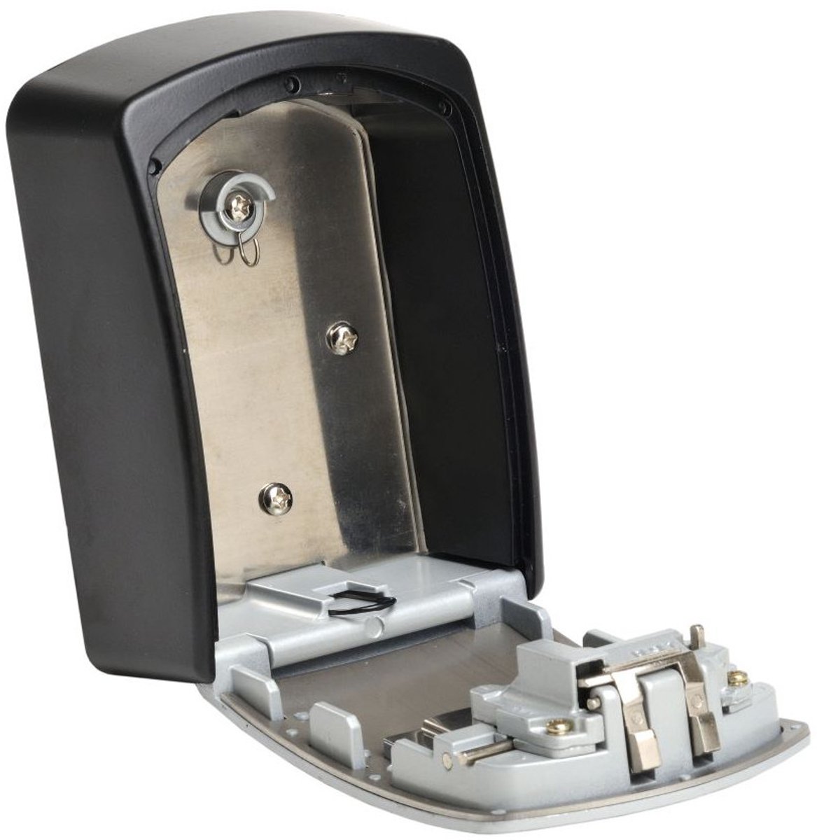 Master Lock 9140EURDBLKLF Aluminium Key Padlock with Vinyl Cover with Medium Shackle, Black, 4 x 7.5 x 1.2 cm
