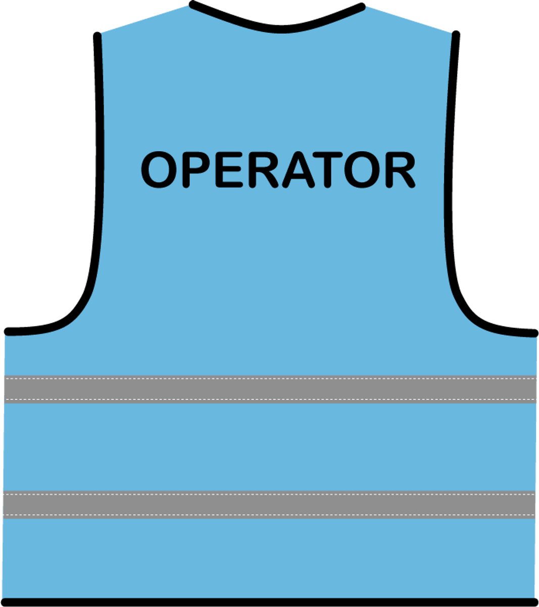 Operator hesje lichtblauw