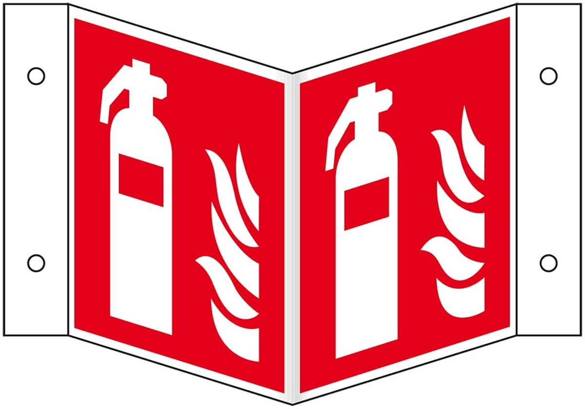 Wigbord brandblusser pictogram, ISO 7010