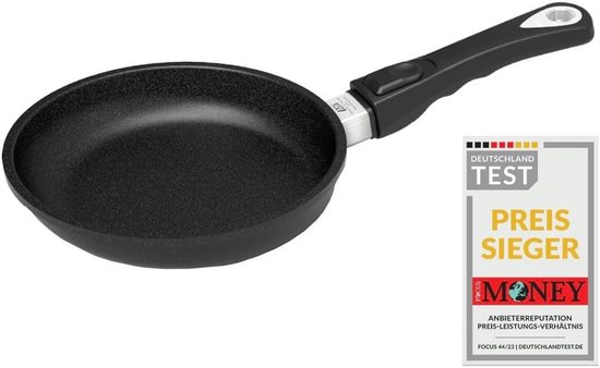 Browin Koekenpan met rooster voor grillen, gasfornuis, van koolstofstaal, met anti-aanbaklaag en afneembare pannensteel