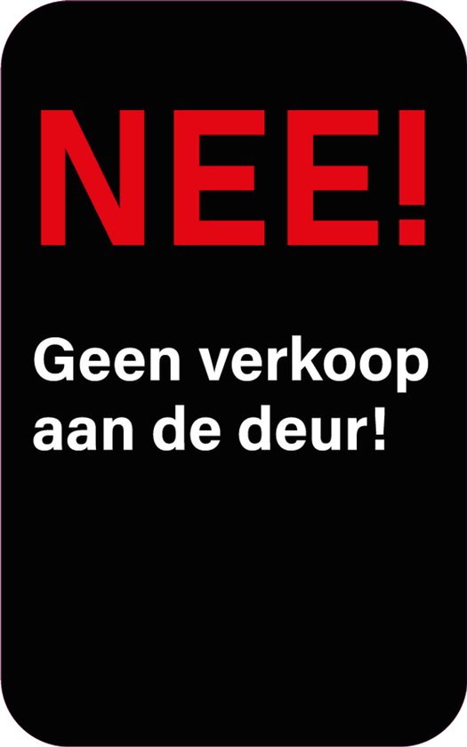 Geen deurverkoop sticker