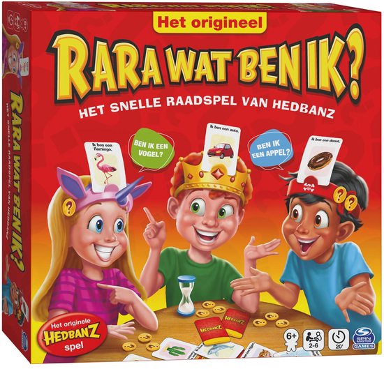 RARA Wat ben ik? – het snelle raadspel voor het hele gezin – nieuwe editie met leuke hoofdbanden