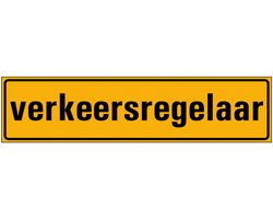 Verkeersregelaar bordje - kunststof 400 x 100 mm