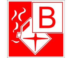 Brandklasse B sticker 300 x 300 mm
