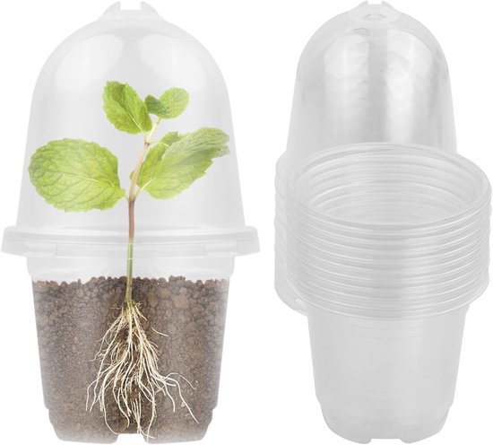 Transparante Orchideeënpotten 5x 14 cm - Ideaal voor Binnenmet Gaten voor Optimale