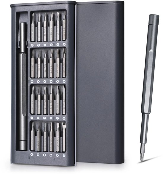 Precisie Schroevendraaierset 25-in-1 | Magnetisch & Compact | Torx, Phillips, Pentalobe, Tri-Wing & Meer | Geschikt voor iPhone, Laptop, Bril, Horloge & Elektronica