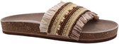 Lazamani - Florita Dames Slippers Biscuit - Maat 38