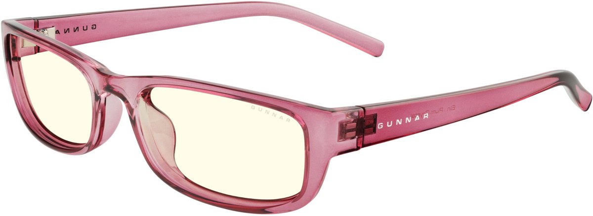 GUNNAR - ELIN Gaming Bril - Computerbril - Blauw Licht Bril - Blue Light Glasses 0.2 Sterkte - Plum/Crystal - Clear