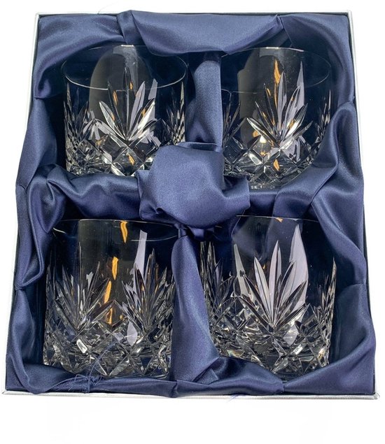 Set de 4 verres à whisky Glencairn exclusifs | Série Skye | 24% cristal au plomb | Handgemaakt en Ecosse | Emballage cadeau