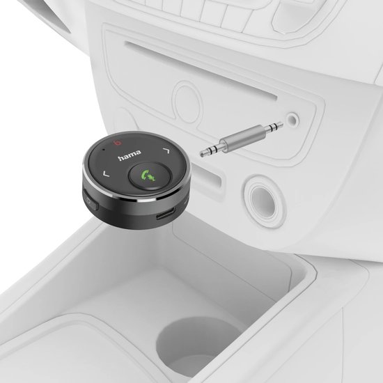 Hama Bluetooth®-Receiver für Kfz, 3,5-mm-Stecker, Sprachsteuerung, Freisprechen Bluetooth handsfreekit van Hama — afbeelding 3