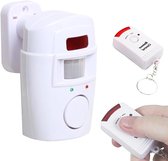Bol.com Infrarood bewegingsmelder alarm - Inbraakalarm met 2 afstandsbedieningen geschikt voor woningen/garages/winkels aanbieding