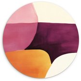 WallCircle® Wandcirkel 120x120 cm - Muurcirkel Vormen - Abstract - Kleurrijk - Muurdecoratie woonkamer - Wanddecoratie slaapkamer - Kamer decoratie accessoires - Ronde schilderijen XXL