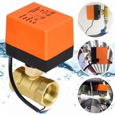 G 2 inch 3-Weg messing elektrische kogelkraan (T-bore) 24 V AC/DC