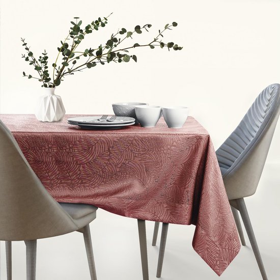 Boraboi ® Tafelkleed met Waterafstotende Lotus Coating en Stijlvol Design in Oudroze, 40x40 cm