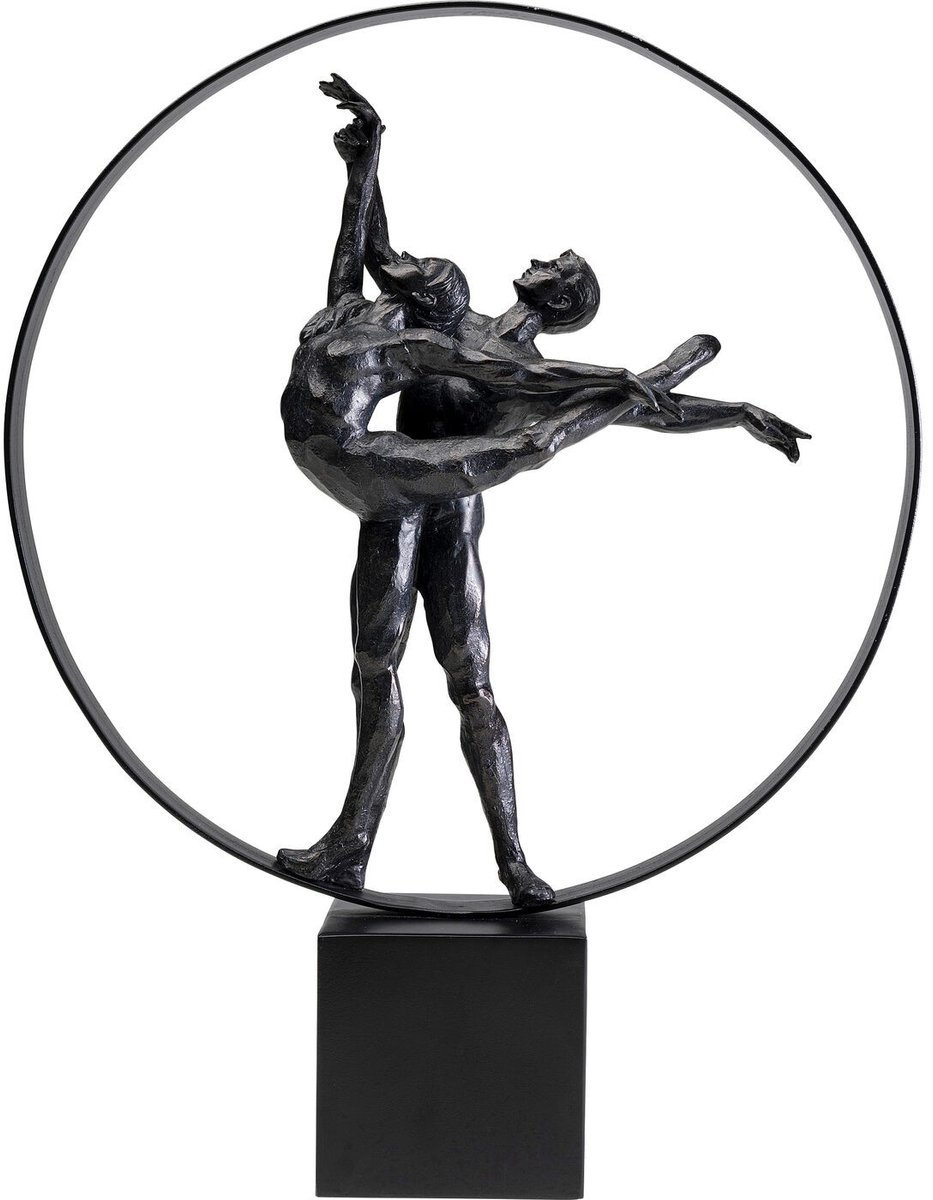 Woonaccessoires dansers cirkel zwart Kare Design