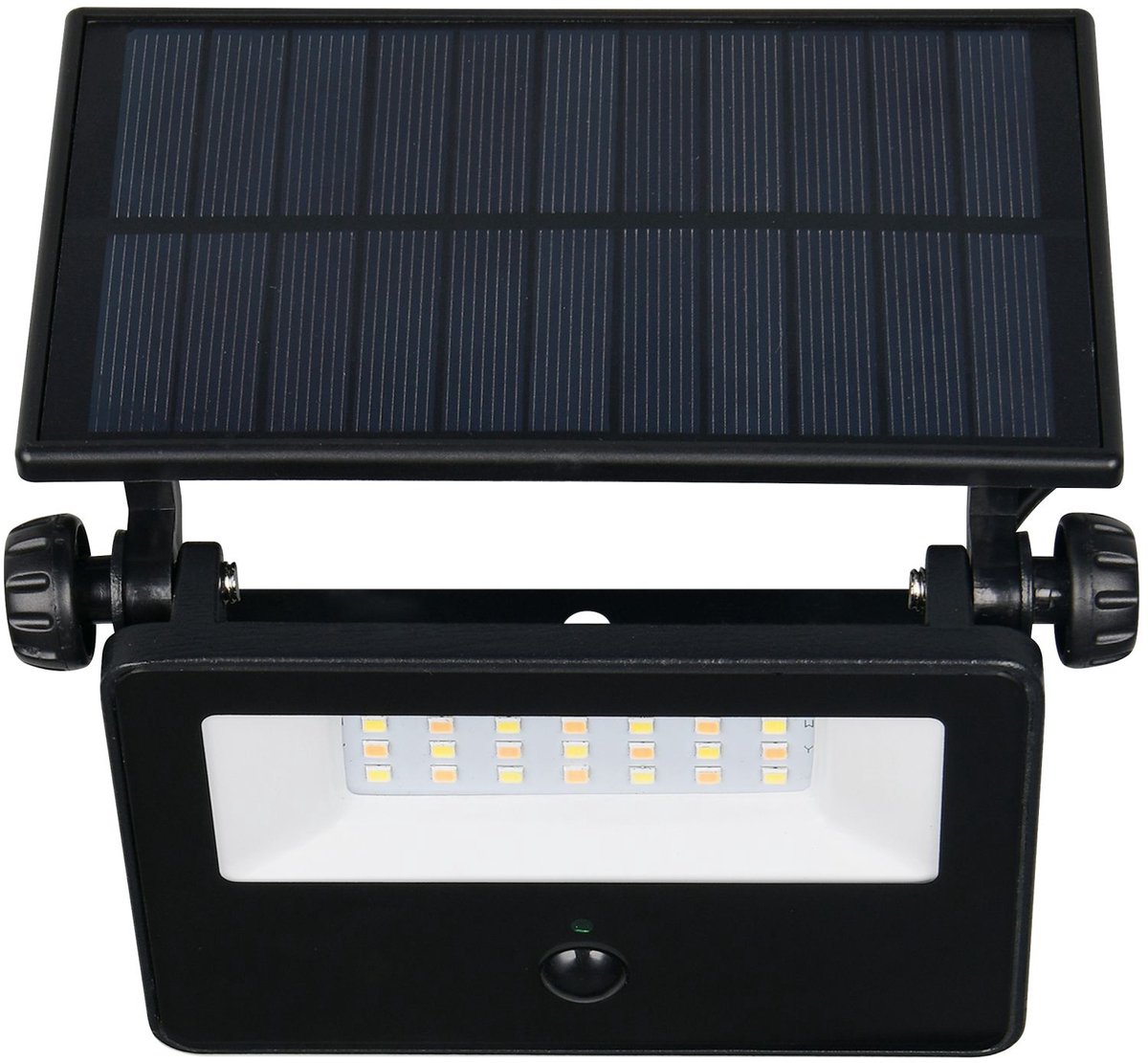 REALITY MOURA - Wandlamp - Zwart mat - incl. 1x SMD 10 W - Instelbare lichtkleur - Bewegingssensor - Wandmontage - Oplaadbaar - Snoerloos - Solar - Zonne-energie - Kantelbaar - Geheugenfunctie via de wandschakelaar - Buitenverlichting - IP54