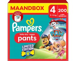 Pampers - Baby Dry Pants - Maat 4 - Maandbox - 200 stuks - 9/15KG