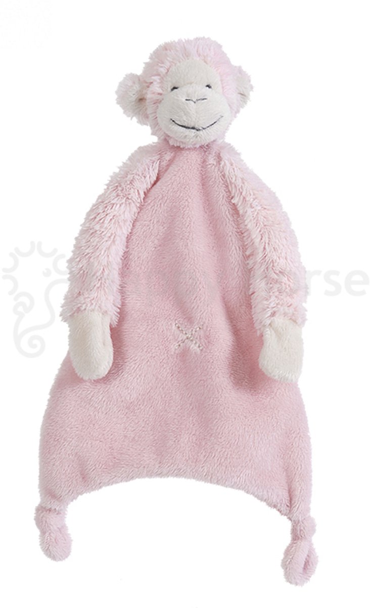 Happy Horse Aap Mickey Knuffeldoekje - Roze - Baby cadeau — afbeelding 3