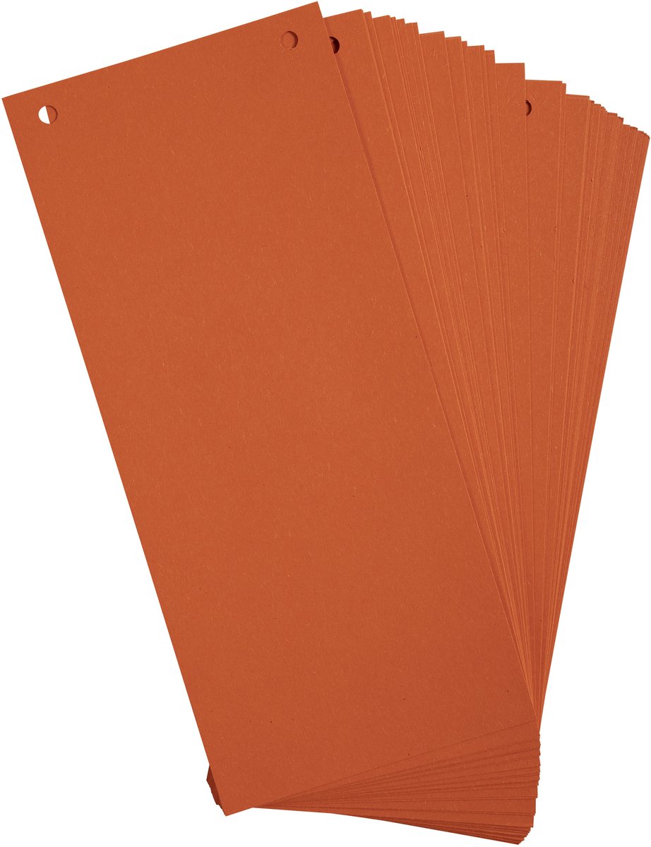 Exacompta 12x FOREVER® Pak van 100 horizontale tabstroken met perforatie 180g - 105x240mm - Oranje - 13465B