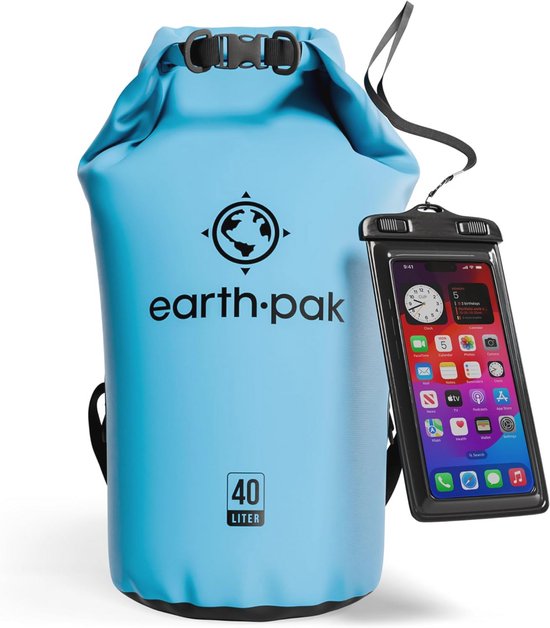 Earth Pak Waterdichte Tas Dry Bag Sack Met Verstelbare Riem Om Spullen Droog Te Houden Tijdens Het Kajakken Rafting Varen Wandelen Kamperen En Vissen Zwart 5 L Torrent 2706914497