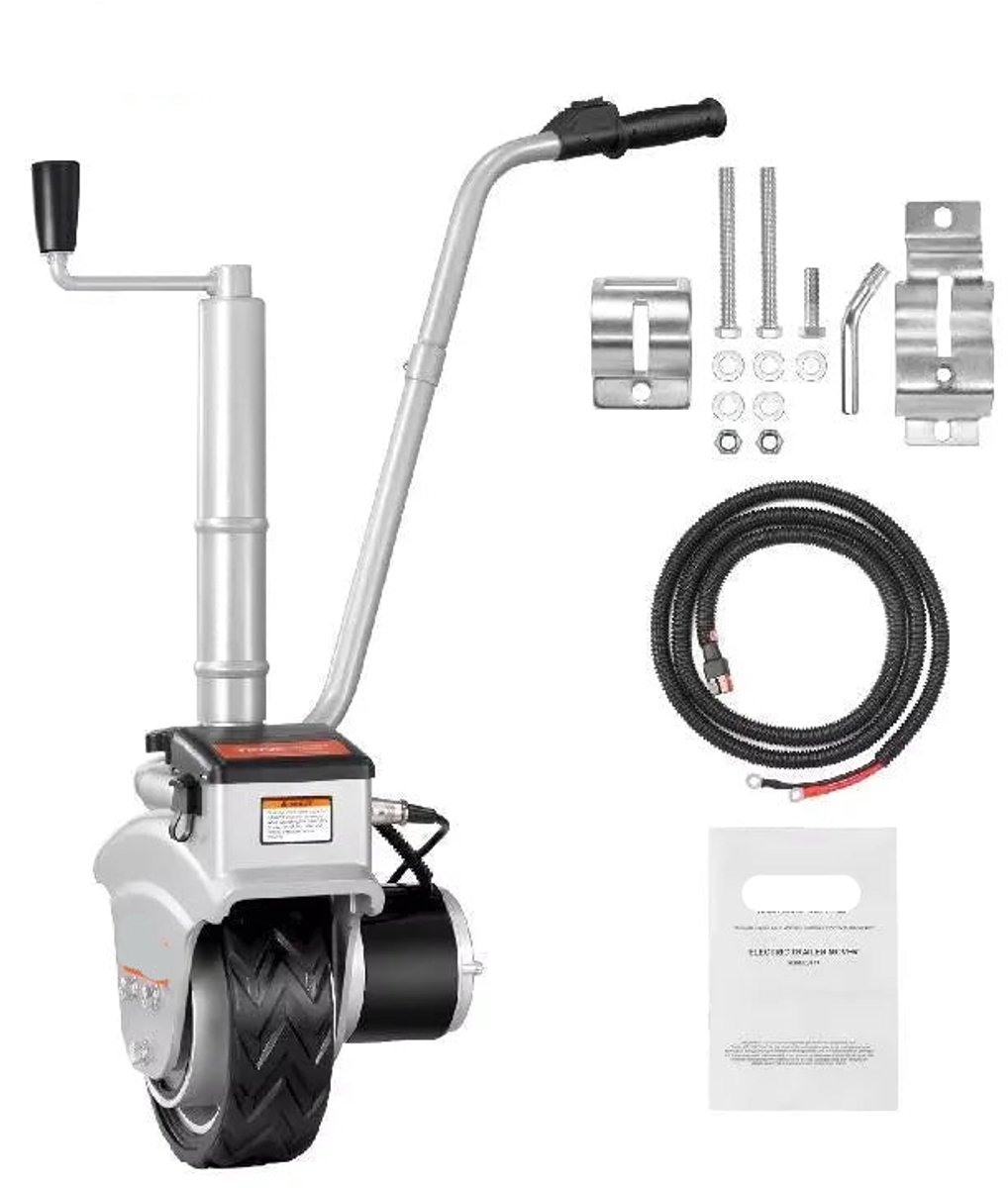 Elektrisch Neuswiel – Gemotoriseerd Neuswiel – Caravan Mover – 12V Motor - 5000lbs Trekcapaciteit - 22 ft/min Snelheid - Trailer Dolly - Verstelbare Hoogte - Caravan Mover - Trailer Verplaatser - Elektrische aanhanger - Geschikt voor Caravan & Boot