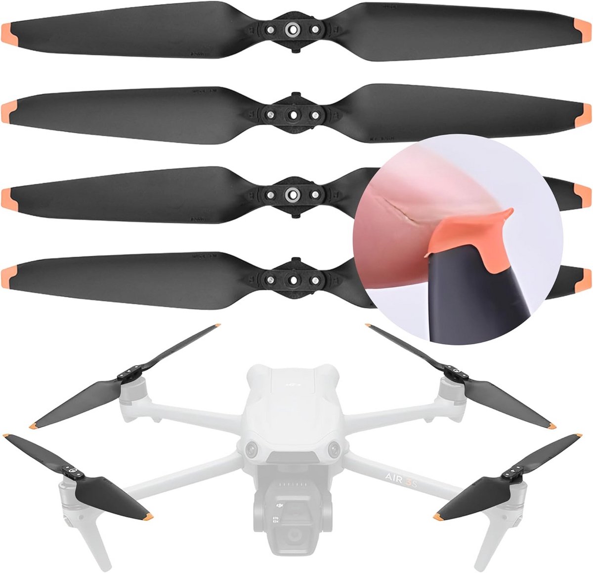 Propeller voor DJI Air 3S Drone - 4 Stuks Quick Release