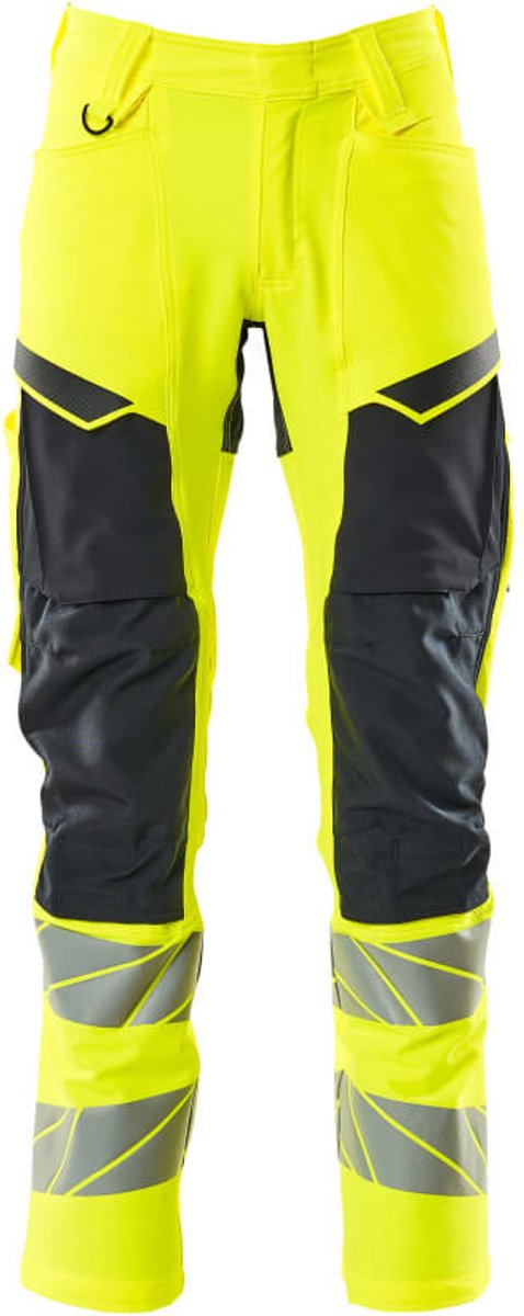 Mascot Accelerate Safe Broek met kniezakken 19479-711 - hi-vis geel/donkermarine - C52 - 76