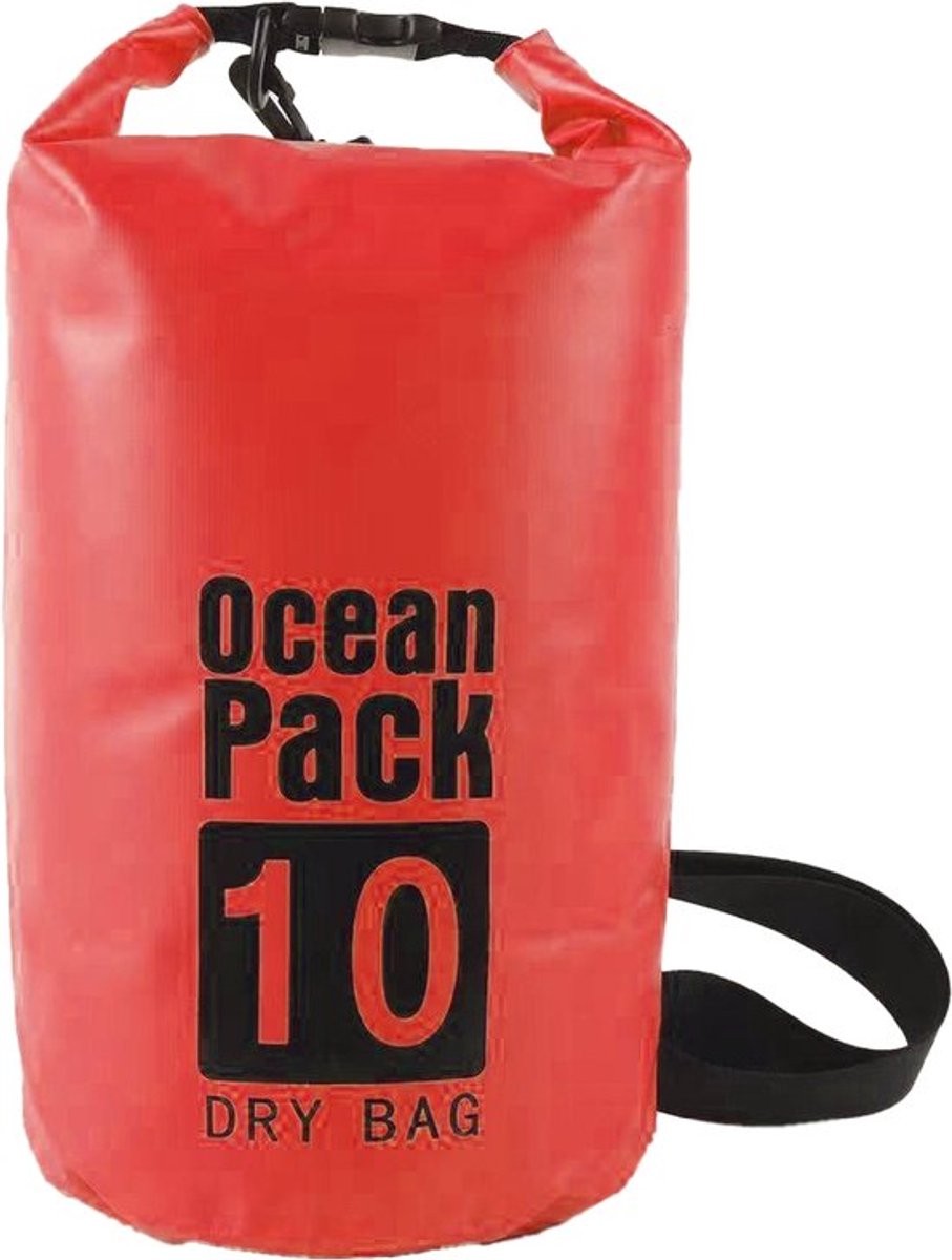 Waterdichte Tas - Dry bag - 10L - Rood - Ocean Pack - Dry Sack - Survival Outdoor Rugzak - Drybags - Boottas - Zeiltas