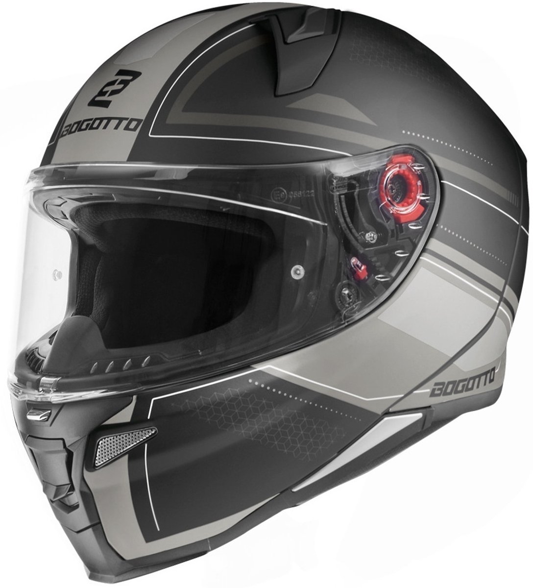 Bogotto FF110 Cinder Mat Zwart Titanium Integraalhelm - Maat XS - Helm