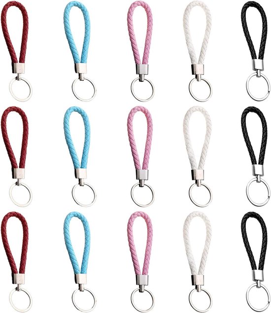 KPE gevlochten sleutelhanger verschillende kleuren