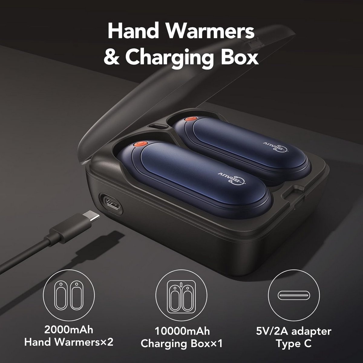 Oplaadbare Handwarmers voor Buiten - 14000mAh Herbruikbare Elektrische Handwarmers met Verwarmingsopties — cadeau in Sport & Outdoor - foto 7