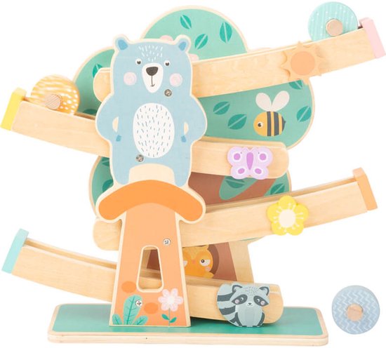 Small Foot - Houten Knikkerbaan Dieren Pastel