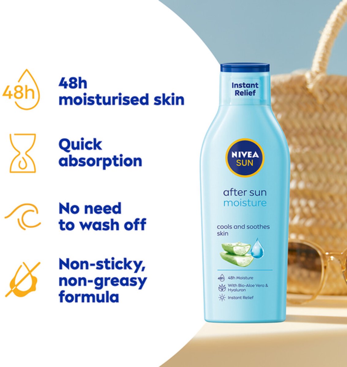 Goedkoopste 6x Nivea Sun After Sun Hydrate Lotion 200 ml