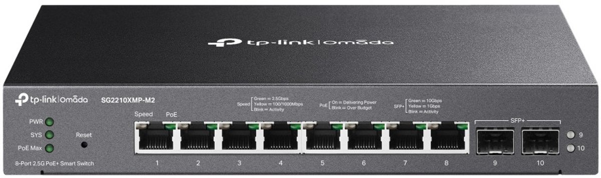TP-Link Omada SG2210XMP-M2 - Netwerkswitch - Managed - L2 - PoE