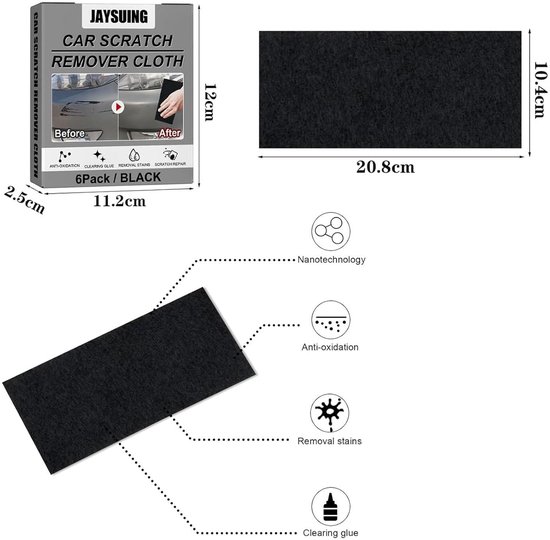 6-delige Set Nano Sparkle Doekjes Voor Het Repareren Van Krassen Op De Auto Nano Magic Doekjes Voor Autos Nieuw~p169305391