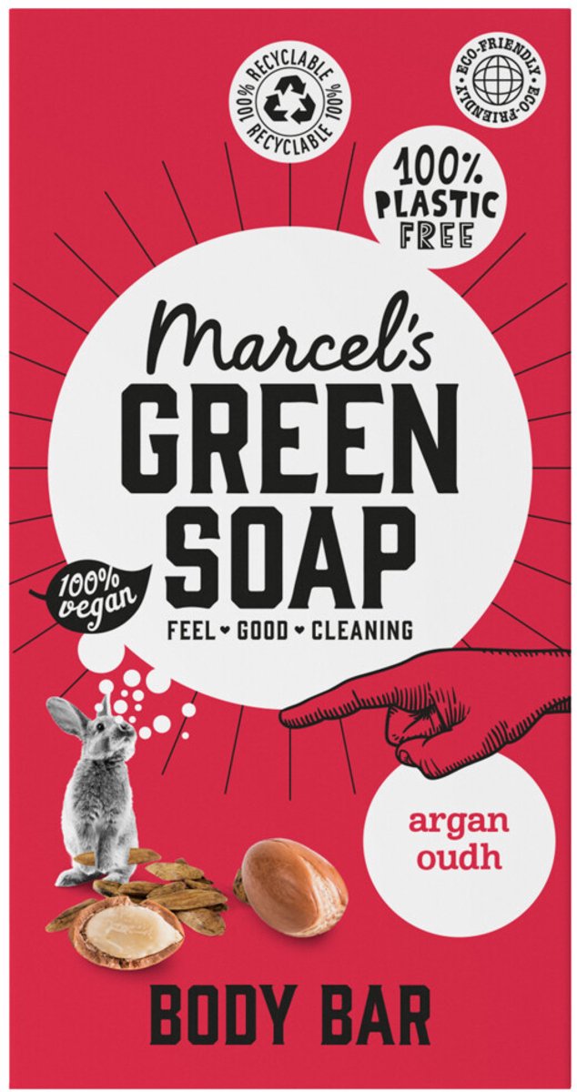 Marcel's Green Soap Showerbar Argan & Oudh - 6 x 150 gr - Voordeelverpakking