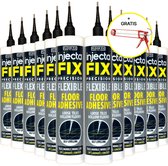 Floor Fix Pro Injectafix injectielijm 12 stuks + kitspuit - tegelinjectielijm voor holle & losse tegels