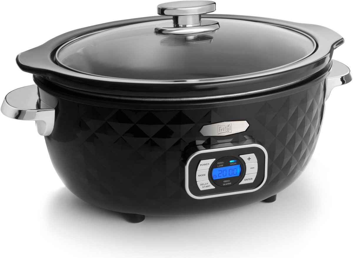 Afbeelding 2 van FRITEL Slow Cooker SC 2395 - Elektrische Stoofpot / Crock Pot - 5,5L - 210W - 4 tot 8 Pers. - Keramische pot - 4 Warmtestanden - Display