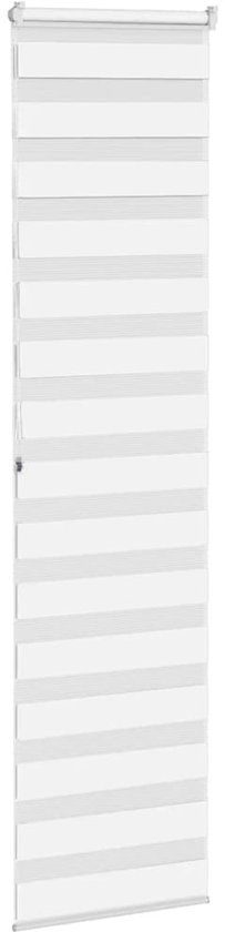 vidaXL - Store enrouleur Zebra - 55x200 - cm - largeur du tissu - 50,9 - cm - polyester - blanc
