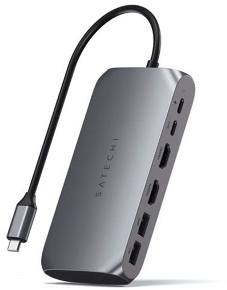 Satechi USB-C Multimedia Adapter M1 - geschikt voor MacBook M1 & M2 - Grijs