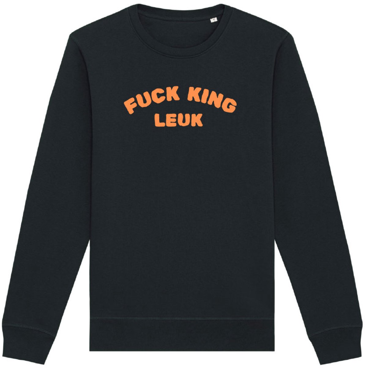 Sweater zwart M - Fuck king leuk - soBAD. - Koningsdag - Unisex - Oranje - Voetbal - Nederland