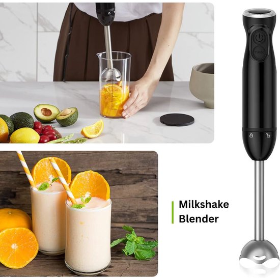 CRLYN® Staafmixer Set - Hakmolen - Groentesnijder - Soepmaker - Draadloos - Zwart — afbeelding 4
