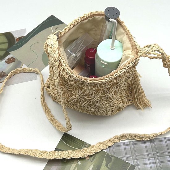 Strotas Rietje Tas Handtassen Handtas Zomer Strandtas Rotan Geweven Handgemaakte Grote Capaciteit Vrouwen Geweven Tas Weven Schoudertas Vintage Strandtas (Blue : C