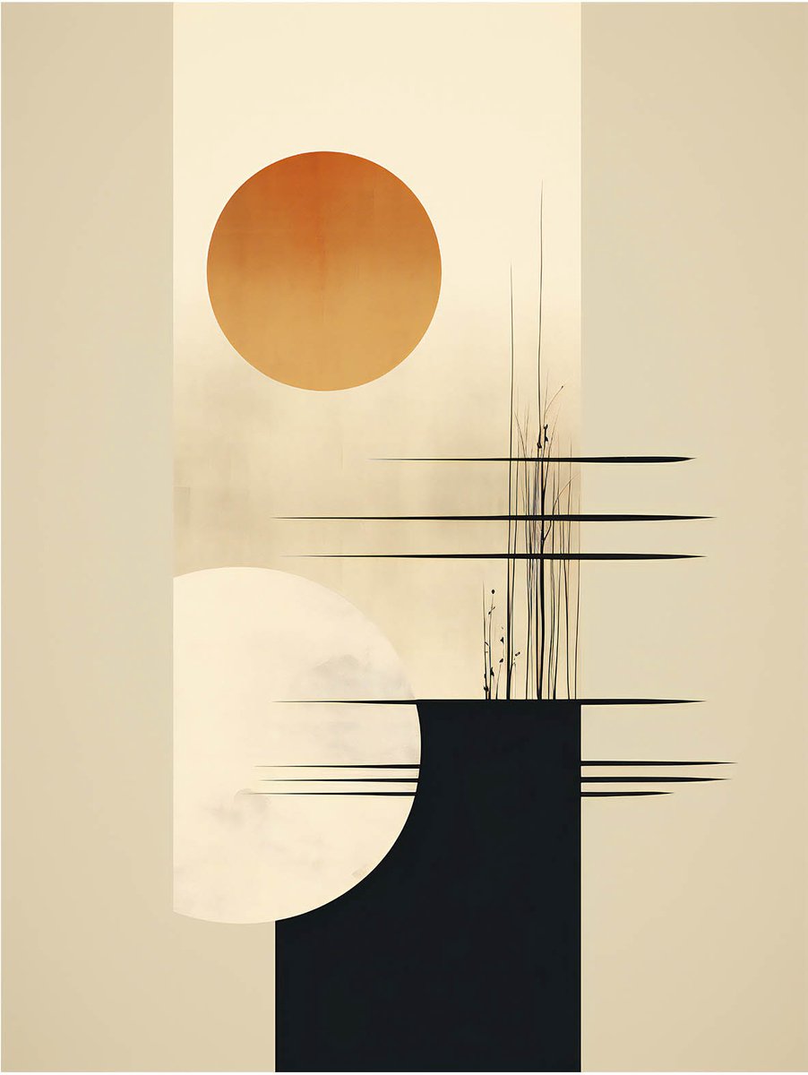 Canvas Schilderij Minimalisme En Natuur Premium Canvas 50X70 Cm Zonder Lijst