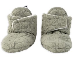 Lodger fleece slofjes voor baby's - groen